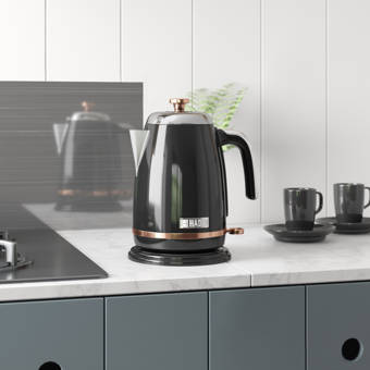 HADEN Salcombe 1.7 L Stainless Steel Haden Salcombe Black & Copper Kettle